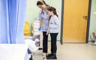 Child at a medical appointment