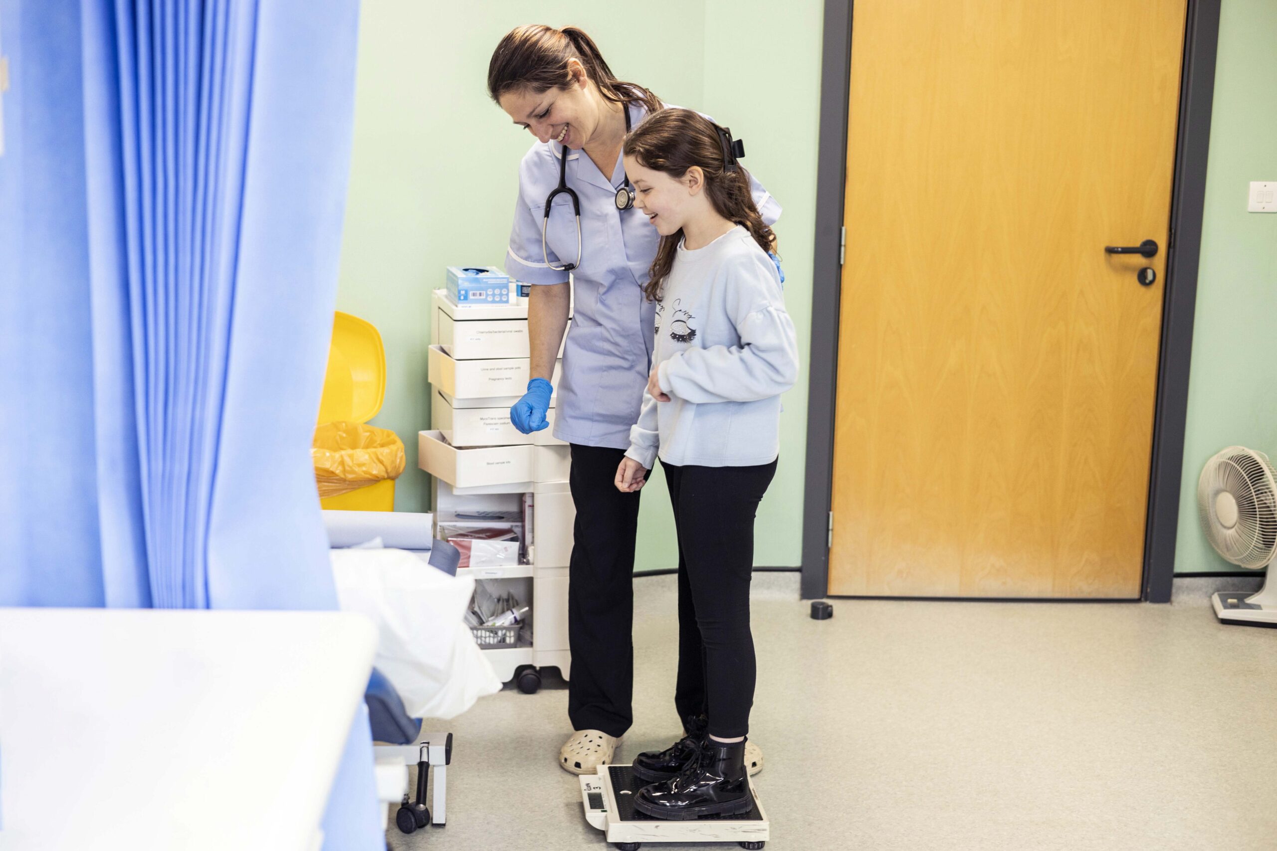 Child at a medical appointment